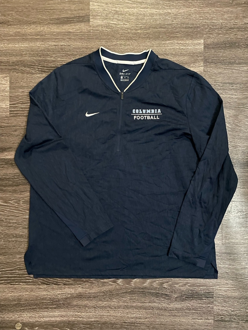 Columbia Navy Quarter-Zip Football Pullover